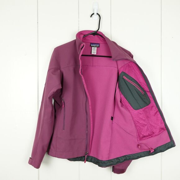 Patagonia Adze Soft Shell Polartec Full Zip Jacket Womens Size Small Purple - Picture 11 of 13